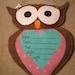 Burlap Owl Birth Announcement