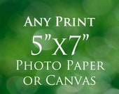 Photography Print Fine Art Matte or Luster 5"x7" Customizable Photo Paper Choose Any Photo