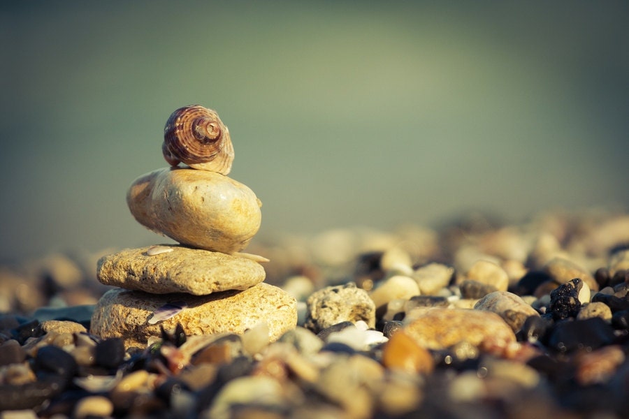 Original Photography Print, Sea Stones Pebbles, Sea Rock Composition Art Print 8x10 or 8x12, Zen