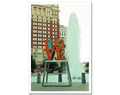 Philadelphia Photograph Print, Fine Art Photography  Fountain Love Sculpture, Fine Art Phototography, Downtown 10x8 or 12x8