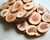 Set of two (2) juniper wood coasters-Eco friendly,untreated wood-Rustical-Weddings Home decor-Outdoor wedding,candle holder