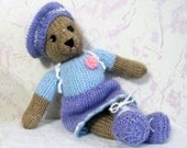 Knitted toy bear handmade