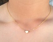 Personalized Gold Heart Necklace- Also comes in SILVER
