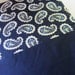 Pierre Cardin mans silk scarf navy blue paisley