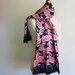 Vintage gentlemens scarf navy and red paisley 1940s