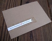 Jessica Sewn Wedding Invitations - Burlap Rustic brown red black woodland