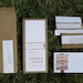 Lovebirds - Pink Beige Kraft Burlap Sewn Wedding Invitations Rustic Woodland Country Shabby Chic