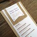 Wedding Program TeaRoses- Sewn Unique Creative Rustic Shabby Woodland Chic