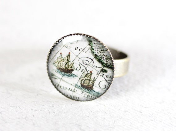 Sea Adventure and Good Fortune, Adjustable Ring 3/4 inch (18mm)