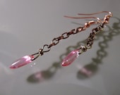 On SALE: Hot Pink Arrowhead Drop Earrings