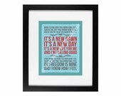 Blue & Red Feeling Good 8x10 Printable