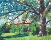 Barn in the Afternon Pastel Landscape