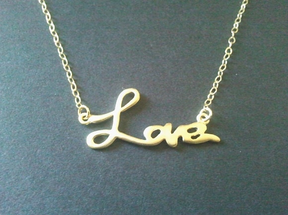 Love Script charm Necklace, , charm, pendant, lariat, infinity love,wedding, necklace,Infinity love