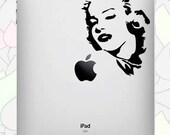 MAC DECAL vinyl laptop stickers Wall Computer Geekery- Marilyn Monroe- for Ipad / ipad2 / ipad3