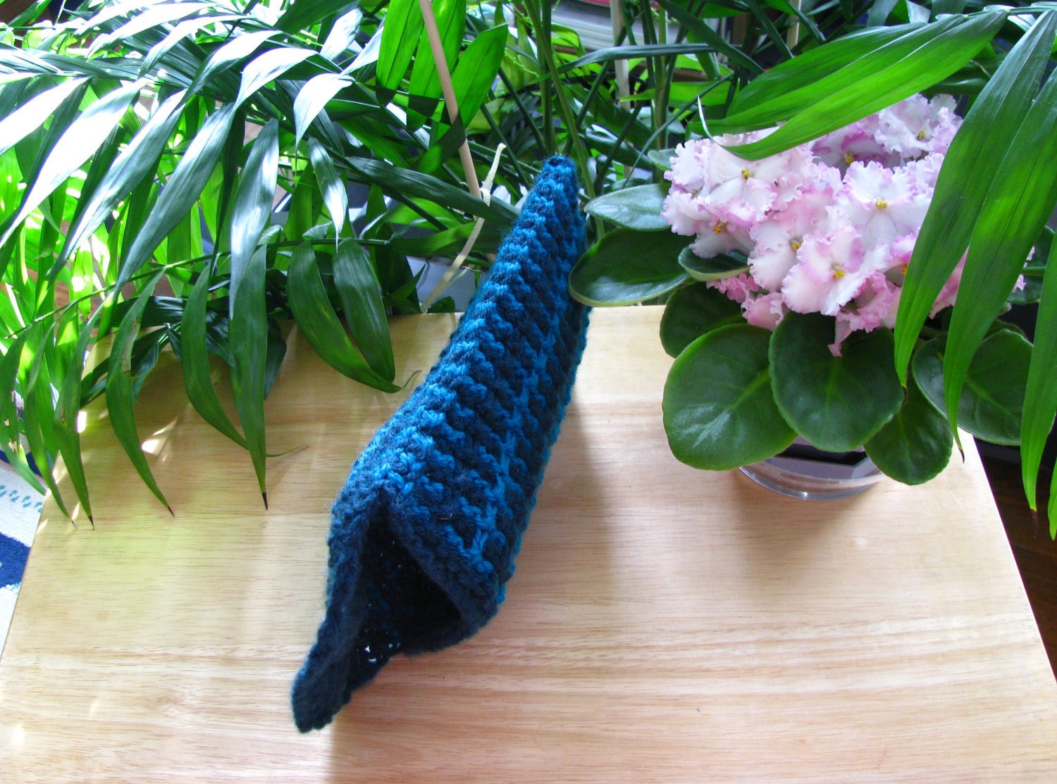 Kindle Fire case Kindle Touch bag Galaxy Tab Lenovo Nook Color Acer Icona Toshiba Thrive PlayBook eReader 7" tablets cover hand knit in blue