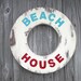Beach House Sign Wood Lake House Decor Coastal Decor Red White Blue