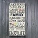 Lake House Rules Typography Word Art 12 by 24 Wood Signs Distressed
