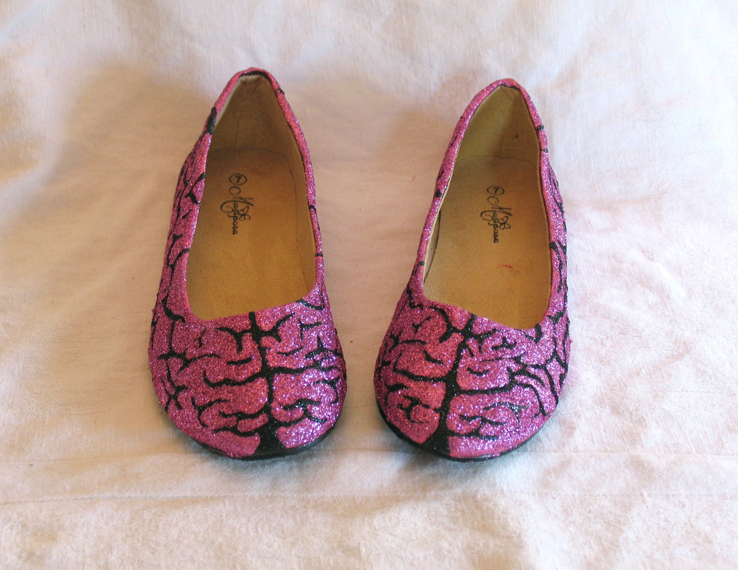 BRAINS - Zombie Inspired Glitter Shoes