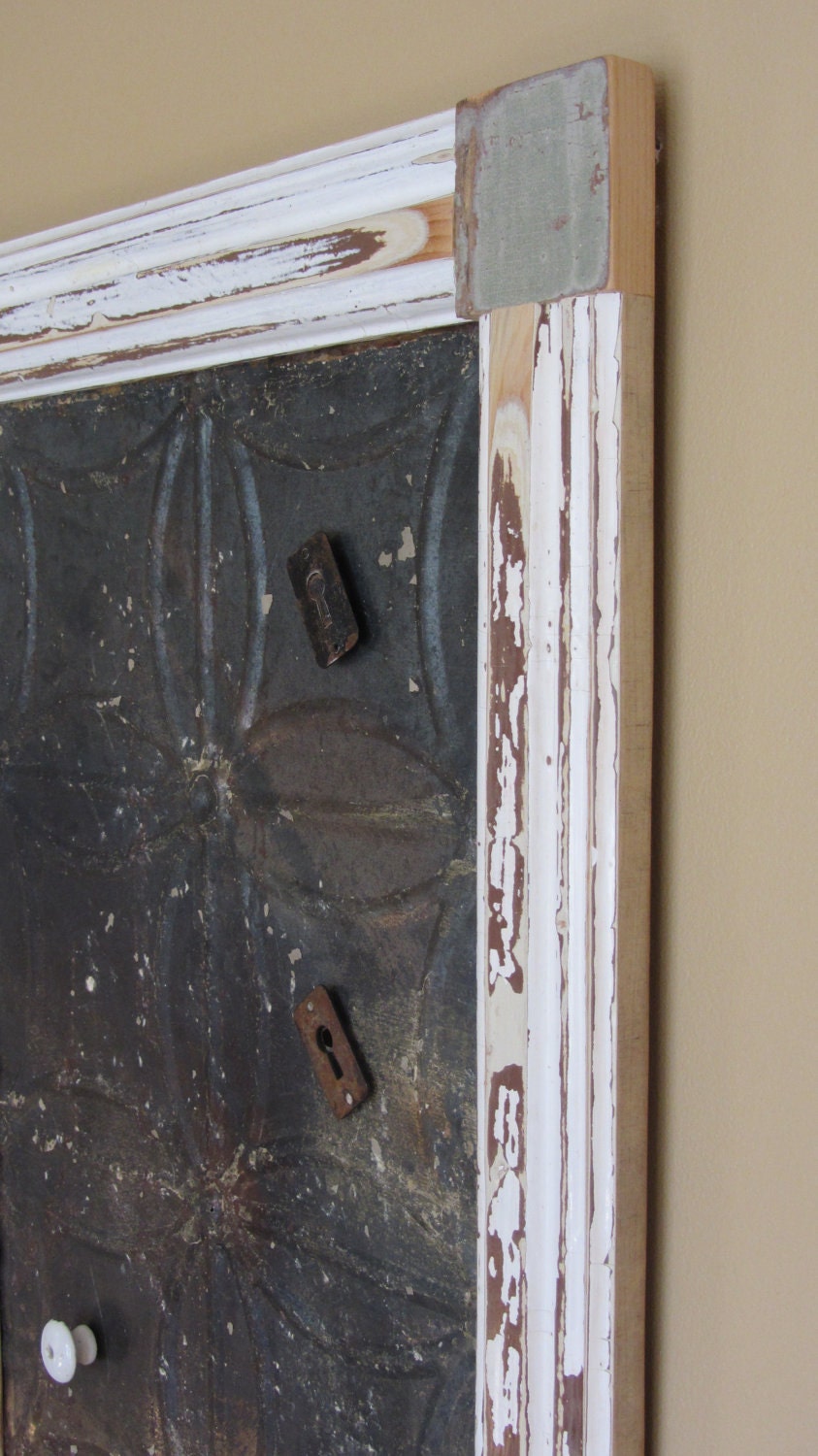 Magnet Board - Reclaimed Wood and Ceiling Tin from Eastern Ontario