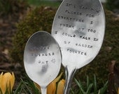 Vintage Spoon Garden Markers for Mothers Day Silver Plated Garden Gift