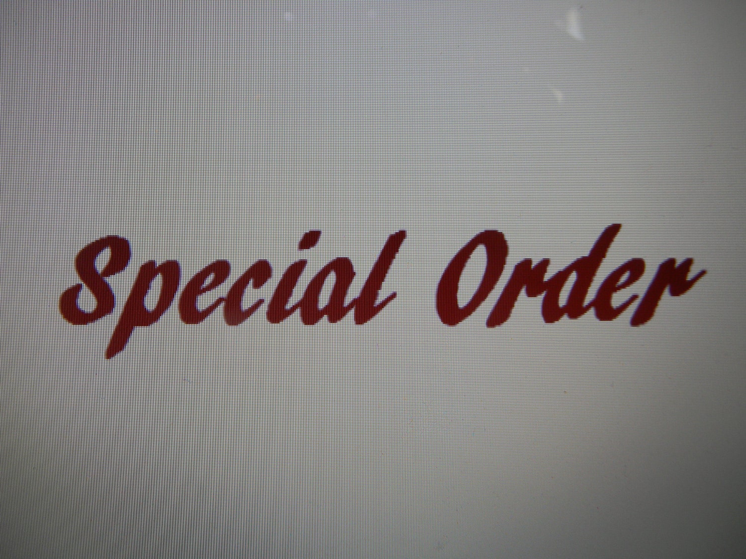 Special Order for Sue