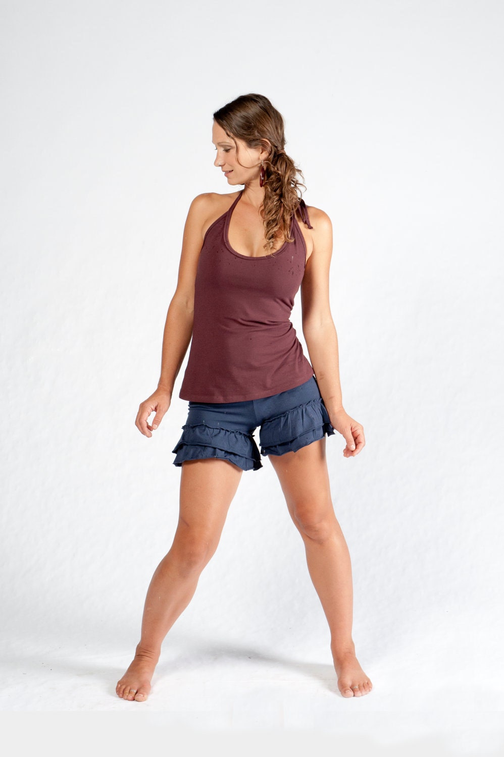 Ruffle Shorts -Bloomer shorts- Womens Shorts-Spring Fashion-Ruffles-Athletic Wear-Summer Clothes - Bloomers - Booty shorts - Yoga clothes