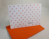 Pinwheels letterpressed Thank you note card