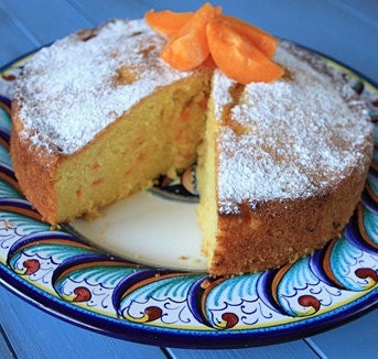 Cake Apricot Tea Cake 9 inch Round over 1lb cake, Breakfast Cake , Vanilla and apricots made to order