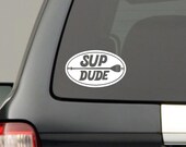 SUP Dude Decal - Beach Theme w/ Stand Up Paddle