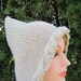 Pixie Knitted Hat, Hand Knit Hat, Gnome Hat, Elf Hat in Wheat, Lace, Tan