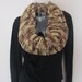 Unisex Beige, Brown Infinity Scarf/Cowl