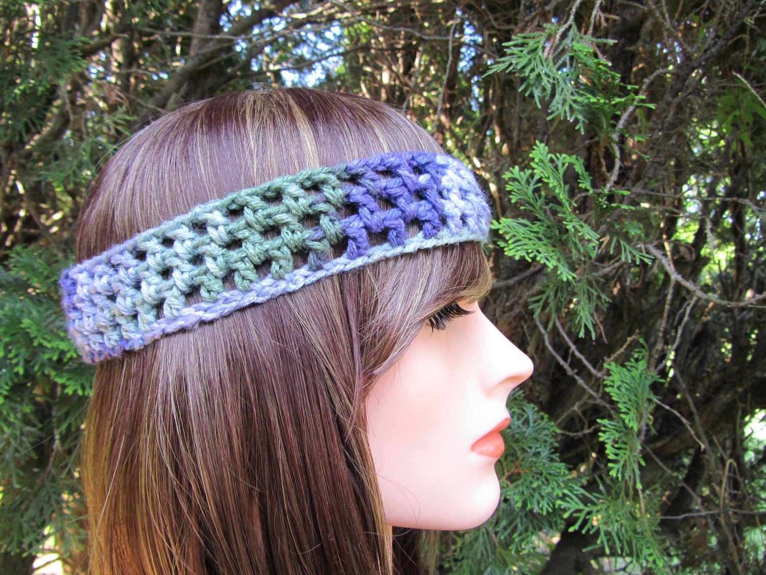 Freash Lilac Crochet Headband, Hairband for Women and Girls
