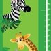 Childrens JUNGLE ANIMALS growth chart removable and reuseable Boys girls Bedroom Nursery Wall Art