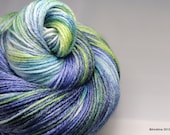 Handpainted yarn - Interstellar Sock "Aurora Borealis" - 50/50 Merino wool / silk fingering weight