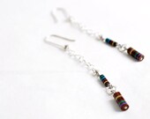 Sterling Silver Retro 80's Resistor Earrings (Long) ( geek , geeky , geekery , geek chic )