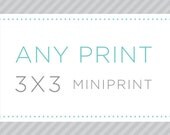 3 x 3 Print Size - Mini Print - Illustration of Your Choice - Archival Matte Digital Print