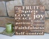 Fruit of the Spirit 18" x 18" Family Values / Family Rules