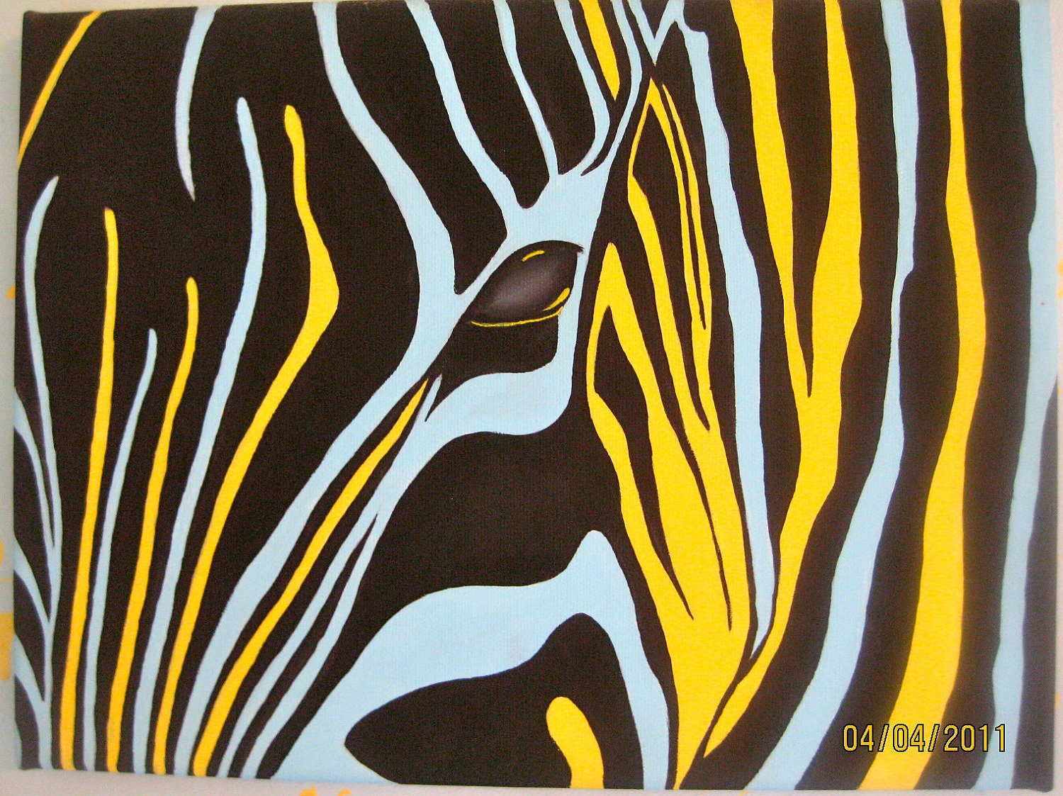 abstract zebra painting