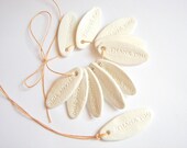 Favor 50 Thank you Tags, Favor Clay Gift Tags,Ceramic Favor Tag
