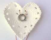 Wedding Ring Bearer  Pillow Alternative,Wedding Ring Dish,Vintage Ring Bearer Dish
