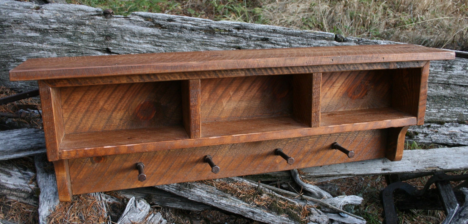 Rustic Reclaimed Shelf Cubby