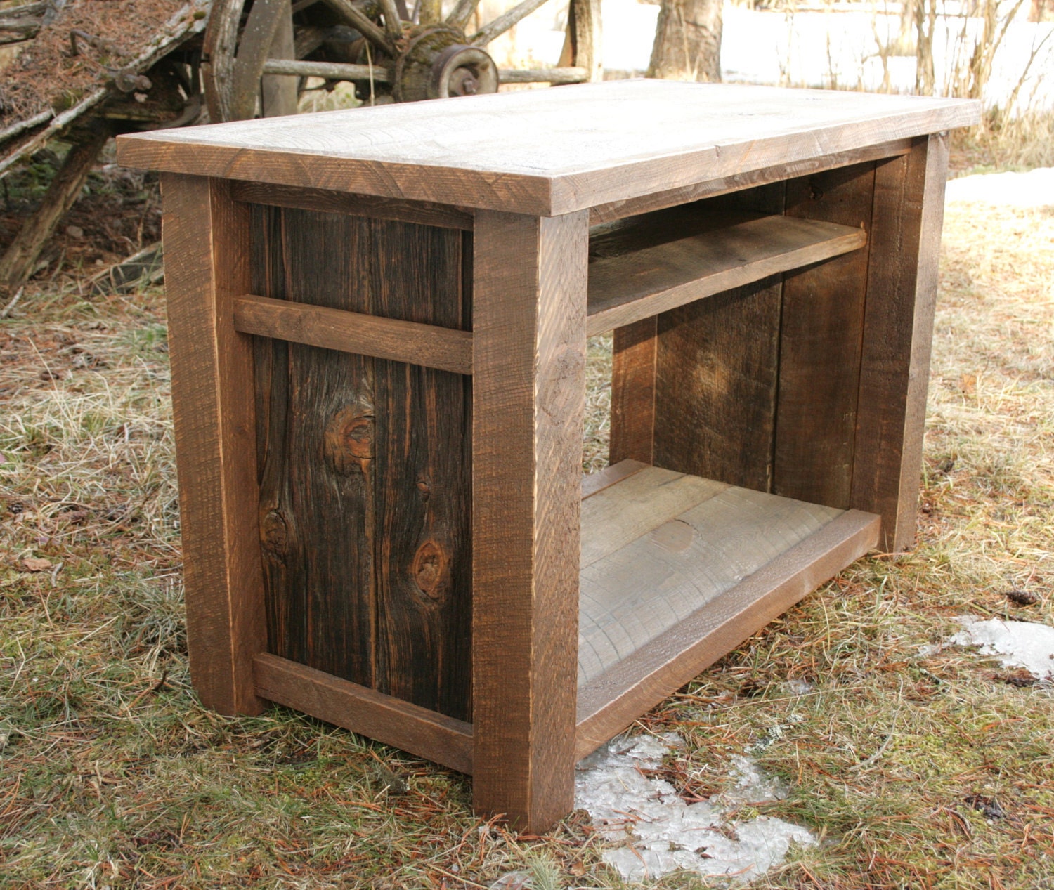 Rustic Reclaimed TV Media Entertainment Stand