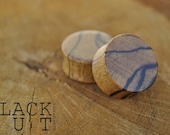 Black and White Ebony (Tiger Ebony) Organic Ear Plugs 2g (6.5mm) Custom Handmade Hand Carved Wood Body Jewelry Piercing Earrings 2 Gauge