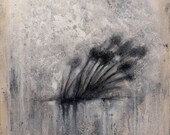ORIGINAL, Surreal, Apocalypse, Dead Flowers, Fine Art, Oil & Charcoal Painting, 30"x30" On Canvas