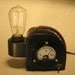 Steam Punk Science, Art Deco, Machine Age,  Edison Lamp. Cool gifts for men.