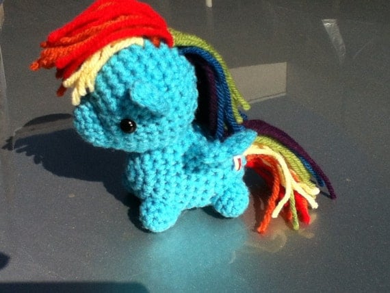 Rainbow Dash My Little Pony crocheted plush