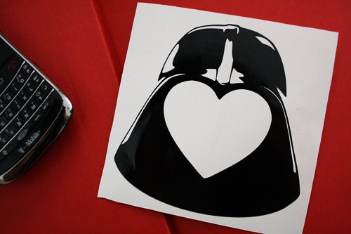 1ct Darth Vader Heart Vinyl Sticker/Decal