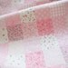 Pink Linen Fabric, Blue Fabric, Square Plaid Fabric, Floral Dots Plaid Patchwork, Pink Plaid Blue Plaid Fabric - 1/2 yard