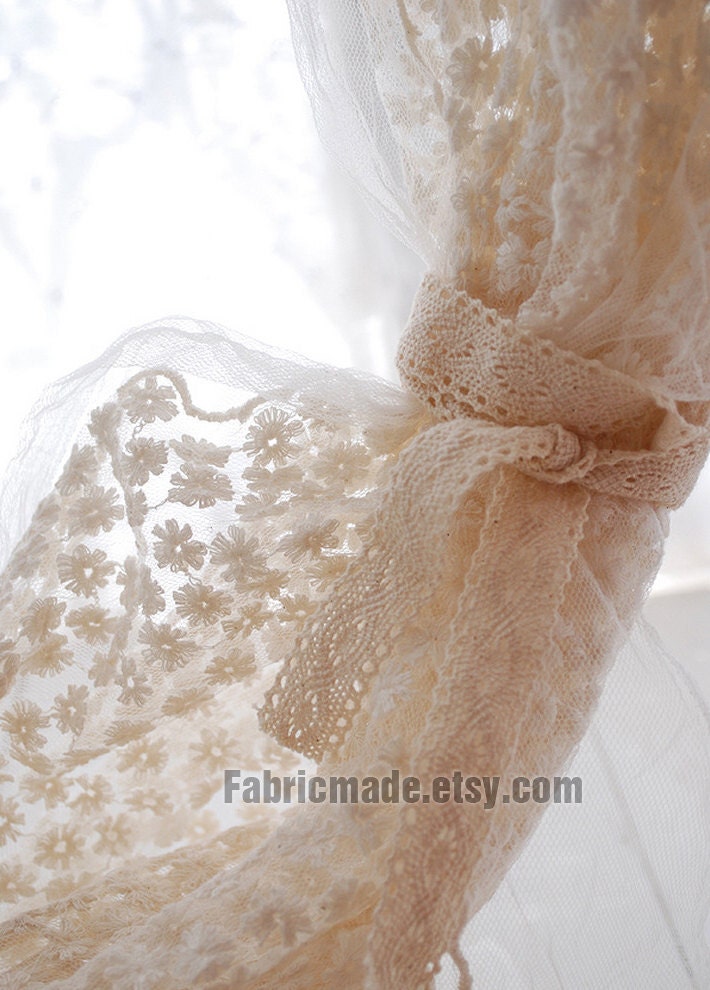 Embroidered Lace Fabric By The Yard