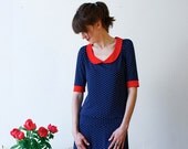 Dress "Lulu", navyblue-white-red